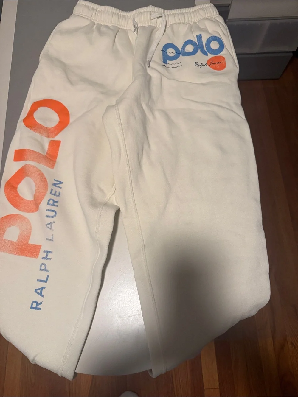 Woman’s Polo Ralph Lauren Cream Sweatpants : Size medium